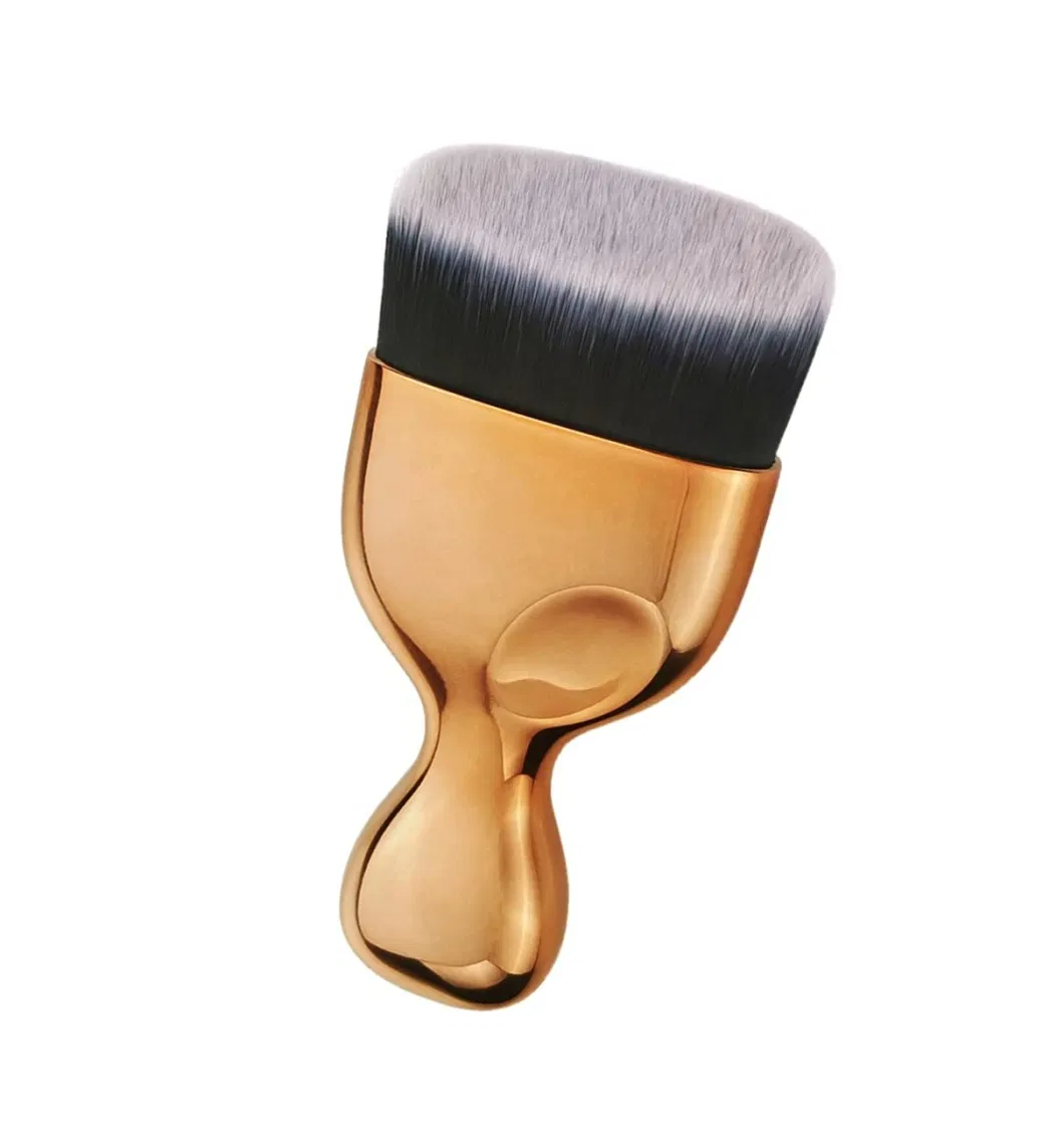 Angled Flat Foundation Brush High Density Face Body Kabuki Makeup Brush for Liquid Foundation Powder Cream Contour Buffing Stippling Blending