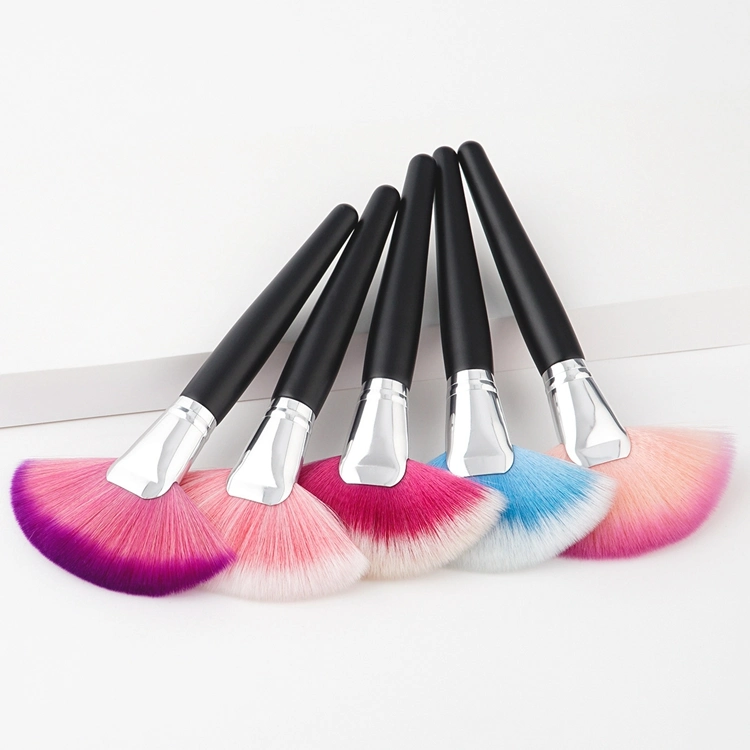 5PCS Large Fan Makeup Brushes Set Basic Cosmetic Makeup Tools in Natural Hair