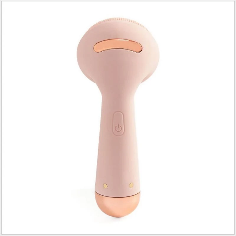 Waterproof USB Rechargeable Vibrate Exfoliate Eye Face Beauty Roller Massager Electric Mini Silicone Facial Cleaning Brush