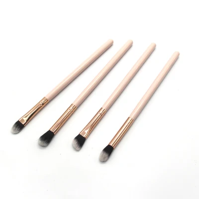 4 pièces pinceaux de maquillage rose ensemble d'outils poudre cosmétique ombre à paupières fond de teint Blush mélange beauté maquillage brosse Maquiagem