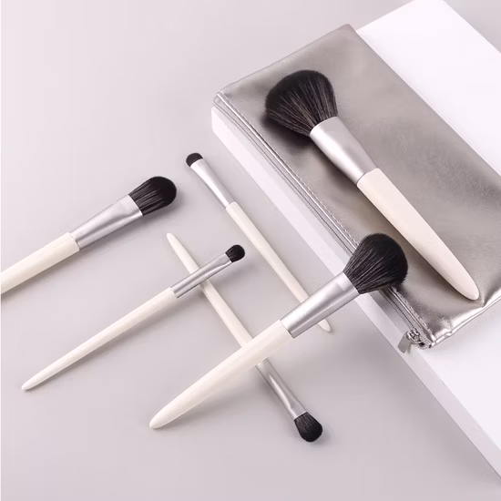 Ensemble de 5 pinceaux pour les yeux portables, pinceaux pour mélanger les yeux et les sourcils