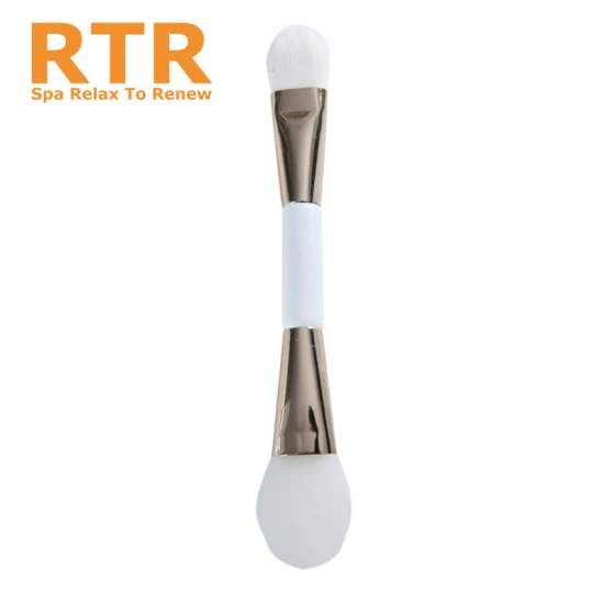 Mini brosse pour masque facial double face pour fond de teint et soins de santé